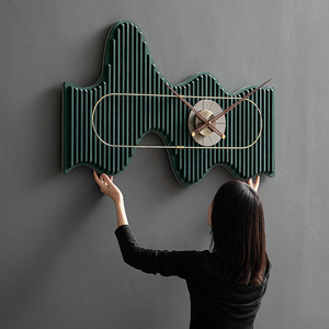 Nordic Style <b>Wall</b> <b>Clock</b> Irregular Shape Battery Powered <b>Silent</b> Living Room Decor Art Modern Minimalist Ornament - Product Image 4