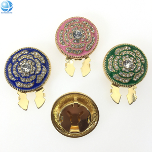 Sáng Tạo Men Pha Lê Áo Sơ Mi Nút Bao Gồm Khuy Măng Sét Phụ Nữ Người Đàn Ông Quần Áo Trang Trí Không Có May Nút Clip Đồ Trang Sức Quà Tặng Nút Bìa - Product Image 1