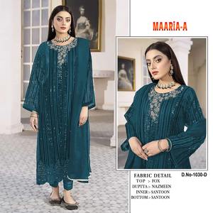 Robe de soirée très brodée et très vendue Costume Salwar pakistanais disponible au prix de gros - Product Image 4