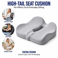 Coussin de siège en mousse à mémoire de forme pour chaise de bureau, oreiller de soutien coccyx haute performance avec soulagement central pour la pression sur le coccyx et les hanches