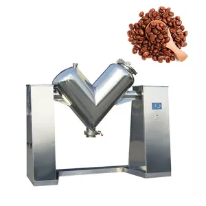 Mixer blender makanan bubuk otomatis bentuk v dengan agitator 50L produk laris