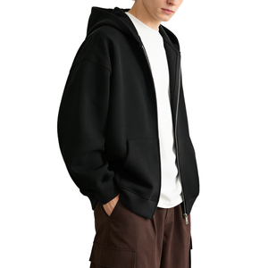 Sudadera con capucha unisex de forro polar grueso con cremallera, lisa, con logo personalizado, precio bajo, 6705, al por mayor, estilo urbano, oversize - Product Image 3