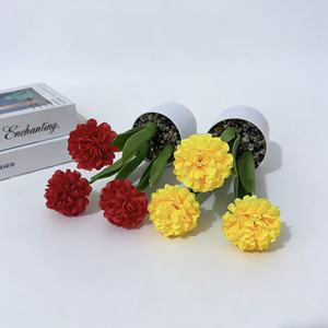 Bonsaï de chrysanthème artificiel Yuhua 10cm-30cm, plante en pot en plastique pour la décoration de bureau - Product Image 4