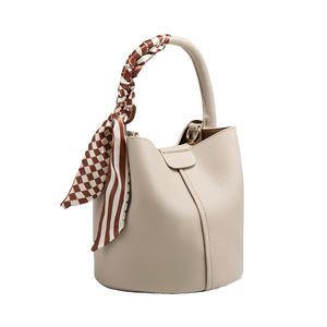 กระเป๋าถือหรูหราแบบขายส่ง กระเป๋าถือผู้หญิงแบบพกพา ซิปเดี่ยว ทำจากหนัง PU รุ่นใหม่ กระเป๋าทรงถังขนาดเล็ก - Product Image 6