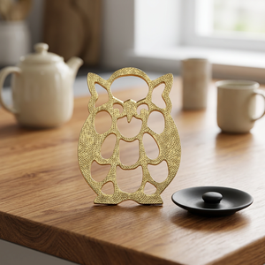 Décapsuleur réutilisable en laiton hibou argenté - Product Image 3