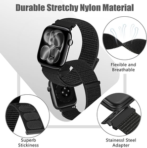 Correa Ajustable con Velcro Solo Loop para <span class=keywords><strong>Apple</strong></span> <span class=keywords><strong>Watch</strong></span> Series 11 10 9 8 7 6 5 4 3 SE Ultra 3 2 1 - Product Image 5