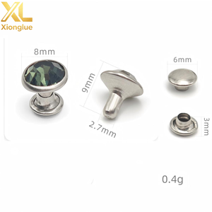 Rivets en cristal de strass de haute qualité, personnalisés en usine, sans nickel, à extrémité fermée, pour la décoration de sacs et de vêtements - Product Image 6
