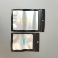 Sacs en plastique refermables, 1000 unités, emballage plastique en Mylar à fermeture éclair avec fenêtre et trou de suspension