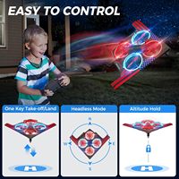 DWI Dowellin B2 Drone RC en mousse pour débutants, hélicoptère d'avion RC avec lumières LED, quadrirotor d'avion télécommandé