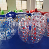 HUAYUE Extérieur 1.2m/1.5m PVC Bulle Football Interactif Transparent Gonflable Corps Boule Pare-chocs