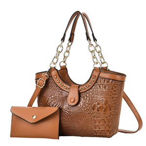 2025 Wholesale High Quality Fashion Women's Luxury Tote Shoulder <b>Bags</b> Set with <b>Zip</b> Closure Chains Polyester Lining - Product Image 1