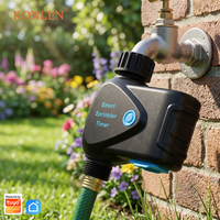 Programmateur d'arrosage intelligent WiFi pour jardin, contrôleur d'irrigation automatique, étanche, programmable, avec compteur d'eau intégré