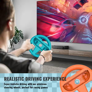 <strong>Wheel</strong> Controller for <strong>Nintendo</strong> <strong>Switch</strong> Wireless Racing 2-in-1 Pack Pair <strong>Steering</strong> <strong>Wheel</strong> Handle for Joystick Game Accessories - Product Image 4