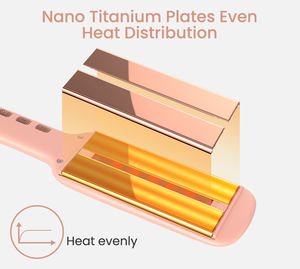 Outils professionnels de coiffeur planchas de cabello Salon infrarouge 450F Nano titane fer plat Portable lisseur de cheveux - Product Image 2