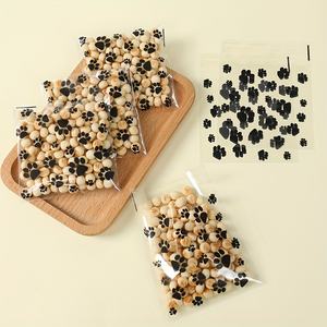 Pochette personnalisée en cellophane pour friandises, bonbons, biscuits, avec empreinte de patte d'animal, étiquette de scellage pour aliments pour chiens, sac à pain pour décorations de fête - Product Image 3