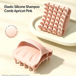 Brosse à cheveux en silicone souple, masseur de cuir chevelu pour cheveux mouillés, nettoyage en profondeur respectueux des cheveux, peigne anti-démangeaisons pour la croissance des cheveux - Product Image 1