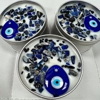 Evil Eye protection fortune chanceux pierres précieuses bougies parfumées