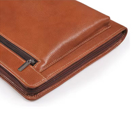 Étui en cuir pour iPad avec fermeture éclair, porte-notes
