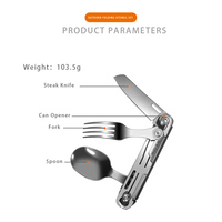2026 Innovatives 3-in-1 Outdoor-Camping Besteck-Set: Abnehmbarer Löffel, Gabel und Messer, Multifunktionales Camping-Messer und Utensilien