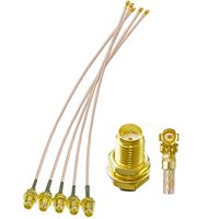 Câble d'extension d'antenne WiFi coaxial RF SMA mâle vers SMA mâle à angle droit 50 cm (20 pouces)