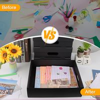 Boîte à photos en carton rigide robuste et haut de gamme personnalisée Boîtes en papier portables de qualité supérieure pour le stockage de documents photo Impression par gaufrage