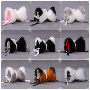 Peluche lindo Lolita tocado pinza de pelo orejas de gato con campana arco dulce niñas Cosplay Clips laterales <span class=keywords><strong>horquillas</strong></span> de zorro - Product Image 1