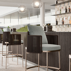Ensemble <span class=keywords><strong>de</strong></span> salle à manger d'extérieur 8 pièces Table à manger et chaises en aluminium <span class=keywords><strong>Mobilier</strong></span> d'extérieur en plastique - Product Image 5