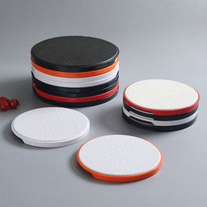 Assiette ronde en mélamine, couleur unie, assiette plate pour hôtel, service café et thé - Product Image 3