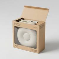 Pouf gonflable rond beige uni avec creux pour les pieds, imprimé, repose-pieds portable assorti pour camping et chambre