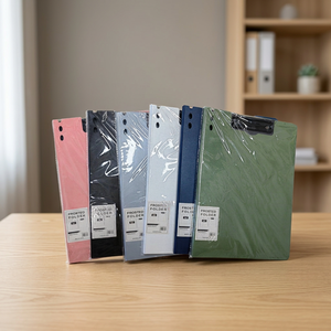 Kunststoff-Schreibunterlage A4, mattiert, doppelseitig, mit Einzelklemme, verschiedene Farben - Product Image 3