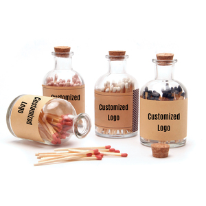 Allumettes de sécurité en bois avec logo <span class=keywords><strong>personnalisé</strong></span>, flacon en verre de luxe, allumettes avec bouchon, étiquette privée, allumettes pour bougies, cigares et spas - Product Image 6