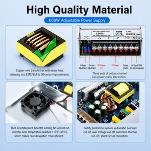 Catu Daya 600W yang Dapat Disesuaikan 12V 15V 24V 36V 48V 60V <span class=keywords><strong>72V</strong></span> 80V 110V 150V 220V 2.7A-50A 600W AC <span class=keywords><strong>DC</strong></span> Switching <span class=keywords><strong>Power</strong></span> <span class=keywords><strong>Supply</strong></span> - Product Image 3