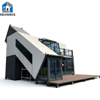 Conteneur-chalet RELYANCE à 2 étages – Prix abordable – Utilisation temporaire – Mini-maisons préfabriquées – Abri de stockage – Entrepôt – Magasin – Bureau