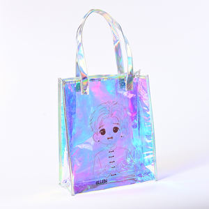 Venda quente Impermeável Seco Holográfico Personalizado Toiletry Bag Shower PVC Tote Bag - Product Image 2