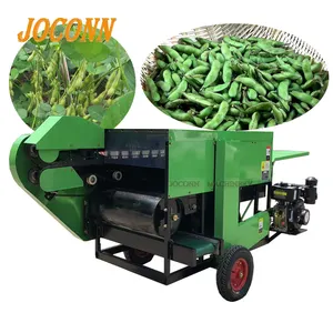 400kg/h fresh soya bean pod picking machine/easy operation bush beans picker machine separator/green edamame picker harvester