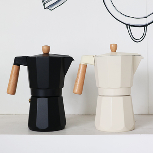 2025 nuevas ideas de productos portátil Metal <span class=keywords><strong>Moka</strong></span> Pot Espresso cafetera hogar y jardín artículo para el hogar con tapa - Product Image 3