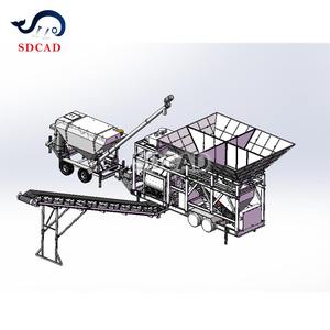 Pabrik <span class=keywords><strong>Batching</strong></span> Beton Mobile Otomatis Penuh 25m3 YHZS25 Pabrik Beton Siap Pakai Portabel Muat di Kontainer - Product Image 3