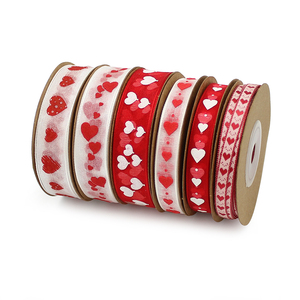 Organza Trái Tim <span class=keywords><strong>Ribbon</strong></span> Cho Đám Cưới Valentine Trang Trí Handmade DIY Gói Quà - Product Image 2