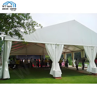 Suelo de marquesina de 12x35m, tienda de campaña de boda blanca, suministros de camping, equipo de alquiler de tienda de campaña para iglesia, techo blanco sobre tienda de aterrizaje