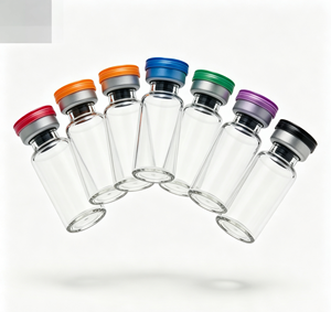 Frascos de Vidrio Transparente con Tapas de Aluminio Multicolor, Botellas de Almacenamiento de Vidrio Borosilicato Vacías de 3ml, 5ml y 10ml - Product Image 1