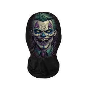 Skull Digital Print Face Mask Breathable Mesh Halloween Party Headgear Adult Size - Product Image 4