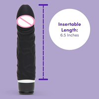Juguete sexual superventas vibrador alimentado por batería de 6,6 pulgadas, pene enorme de piel artificial, Consolador de silicona líquida, juguete sexual para mujeres