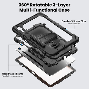 Ốp bảo vệ màng thú cưng cho <span class=keywords><strong>Samsung</strong></span> Galaxy <span class=keywords><strong>Tab</strong></span> S11 11 inch 2025 SM-X730 SM-X736 tích hợp dây đeo vai 360 Chân đế xoay - Product Image 2