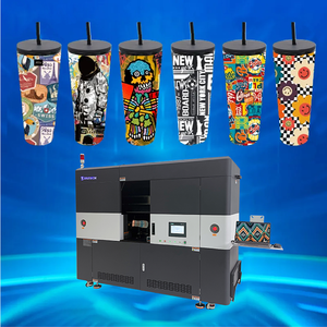 Impresora de inyección de tinta UV de 360 ° de grado industrial, máquina giratoria de alta velocidad para artículos cilíndricos, cabezal de impresión Ricoh de Resolución de 600 ppp - Product Image 6