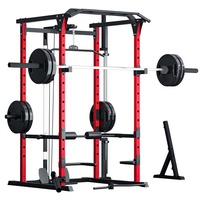 Estructura de Acero Multifuncional para Dominadas, Sentadillas y Ejercicios de Fuerza en Casa y Gimnasio