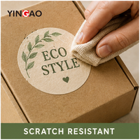 Etiquetas Adhesivas Yingao con Diseño de Hojas Botánicas, Resistentes al Agua y a los Arañazos, de Vinilo, para Cajas de Regalo, Frascos y Botellas Personalizadas