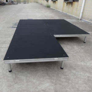 Scène mobile extérieure en aluminium avec éclairage, facile à assembler et à démonter, sans électricité requise - Product Image 2