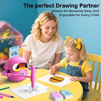 Robot de dessin pour enfants, 100 cartes, jouets d'apprentissage de la peinture Montessori, 3-8 ans, unisexe, jouet éducatif interactif vocal, cadeau