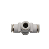 Raccord rapide pneumatique droit quatre voies blanc, neuf, en plastique, vente directe usine