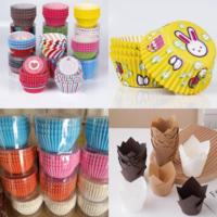 100 moules à gâteau ronds en papier, résistants à l'huile, pour cupcakes, compatibles four, absorbants, pour pâtisserie, vente en gros